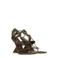 Green Leather Flip-Flop Sandals