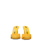Orange Satin Stiletto Heels Sandals