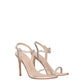 Pink Satin Stiletto Heels Sandals