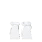 White Leather Stiletto Heels Sandals