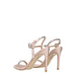 Pink Satin Stiletto Heels Sandals