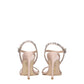 Pink Satin Stiletto Heels Sandals