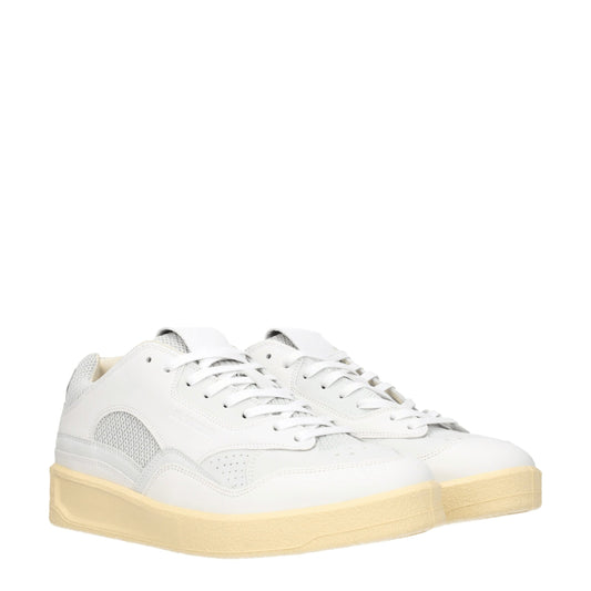 White Leather Low Tops