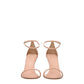 Pink Leather Stiletto Heels Sandals