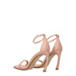 Pink Leather Stiletto Heels Sandals
