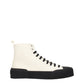 Beige Fabric High Tops