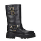 Gold Leather Ankle Boots