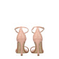 Pink Leather Stiletto Heels Sandals