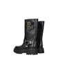 Gold Leather Ankle Boots