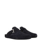 Black Leather Slippers