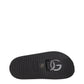 Black Leather Slippers Sandals