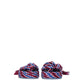 Blue Fabric Flat Sandals