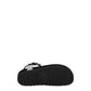 Black Leather Flip-Flop Sandals