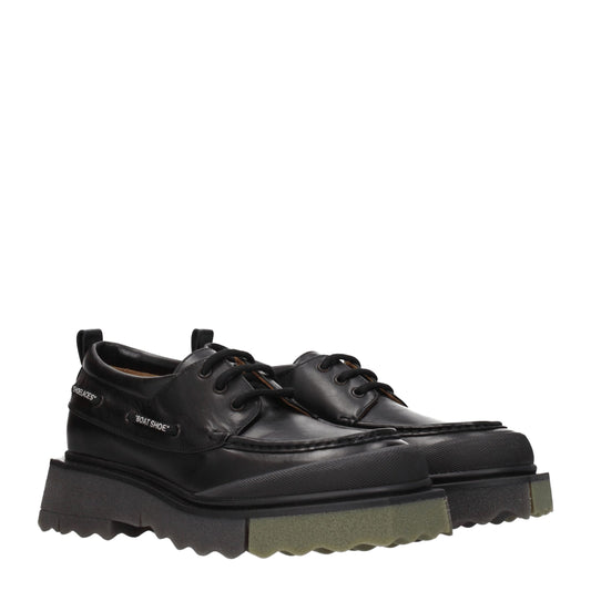 Black Leather Slip-On Loafers