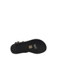 Black Leather Flip-Flop Sandals