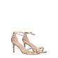 Pink Leather Stiletto Heels Sandals
