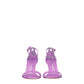Purple Leather Stiletto Heels Sandals