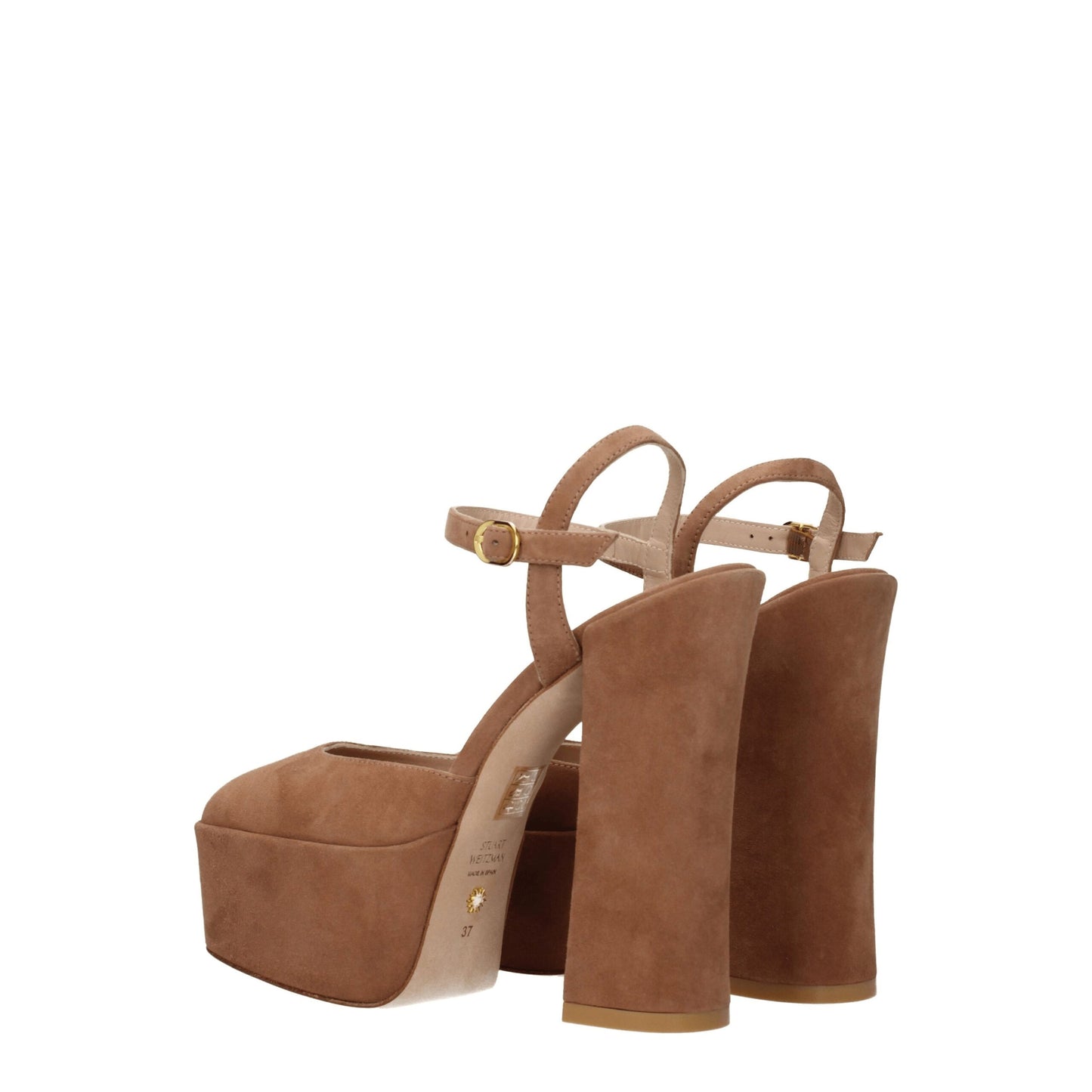 Beige Leather Platforms