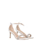 White Leather Stiletto Heels Sandals