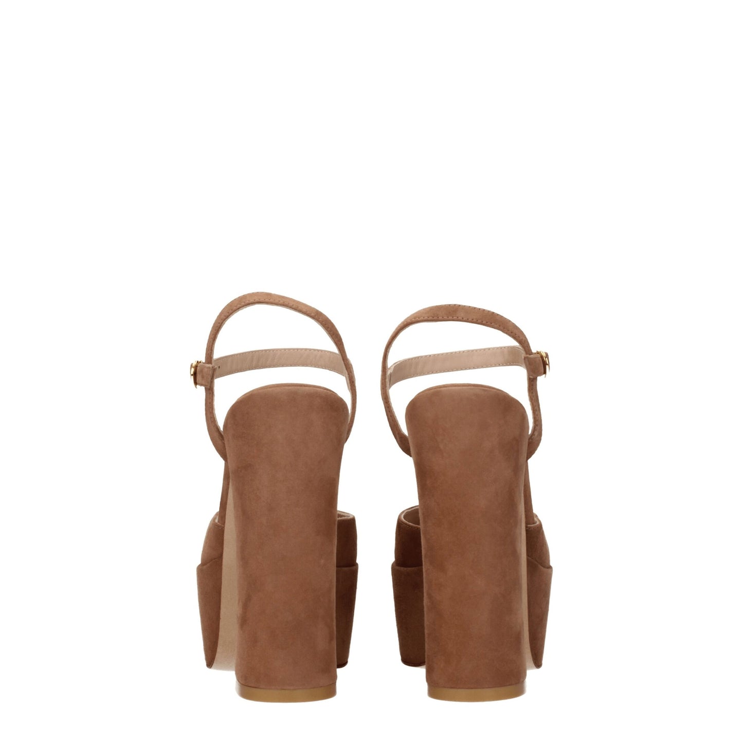 Beige Leather Platforms