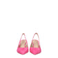 Pink Leather High Heel Pumps