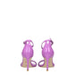 Purple Leather Stiletto Heels Sandals