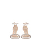White Leather Stiletto Heels Sandals
