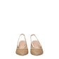 Beige Leather High Heel Pumps