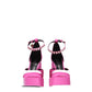Pink Satin Platforms Pumps