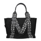 Black Fabric Shoulder Bag