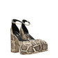 Beige Leather Platforms