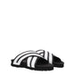 White Leather Slippers Sandals