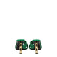 Green Leather Flat Sandals
