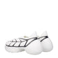 White Fabric Low Tops