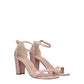 Pink Leather Stiletto Heels Sandals