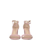 Pink Leather Stiletto Heels Sandals