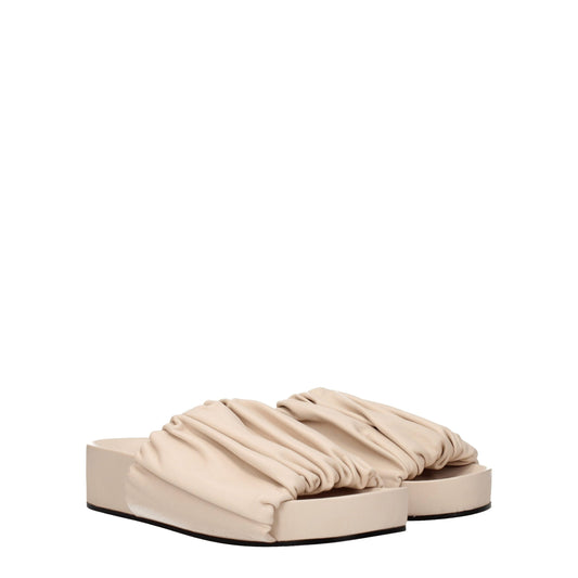 Pink Leather Slippers Sandals