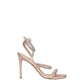 Pink Satin Stiletto Heels Sandals