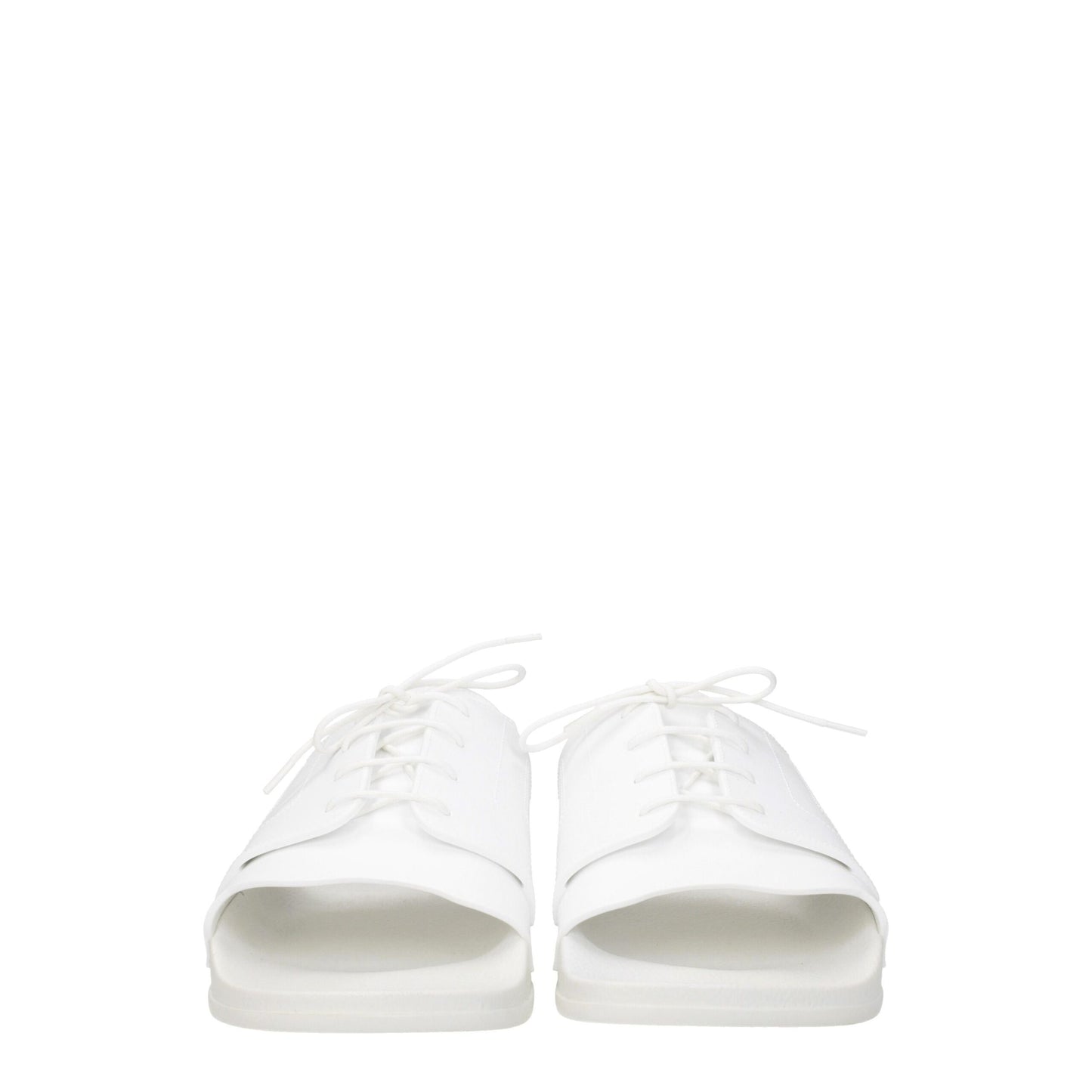 White Cotton Slippers Sandals