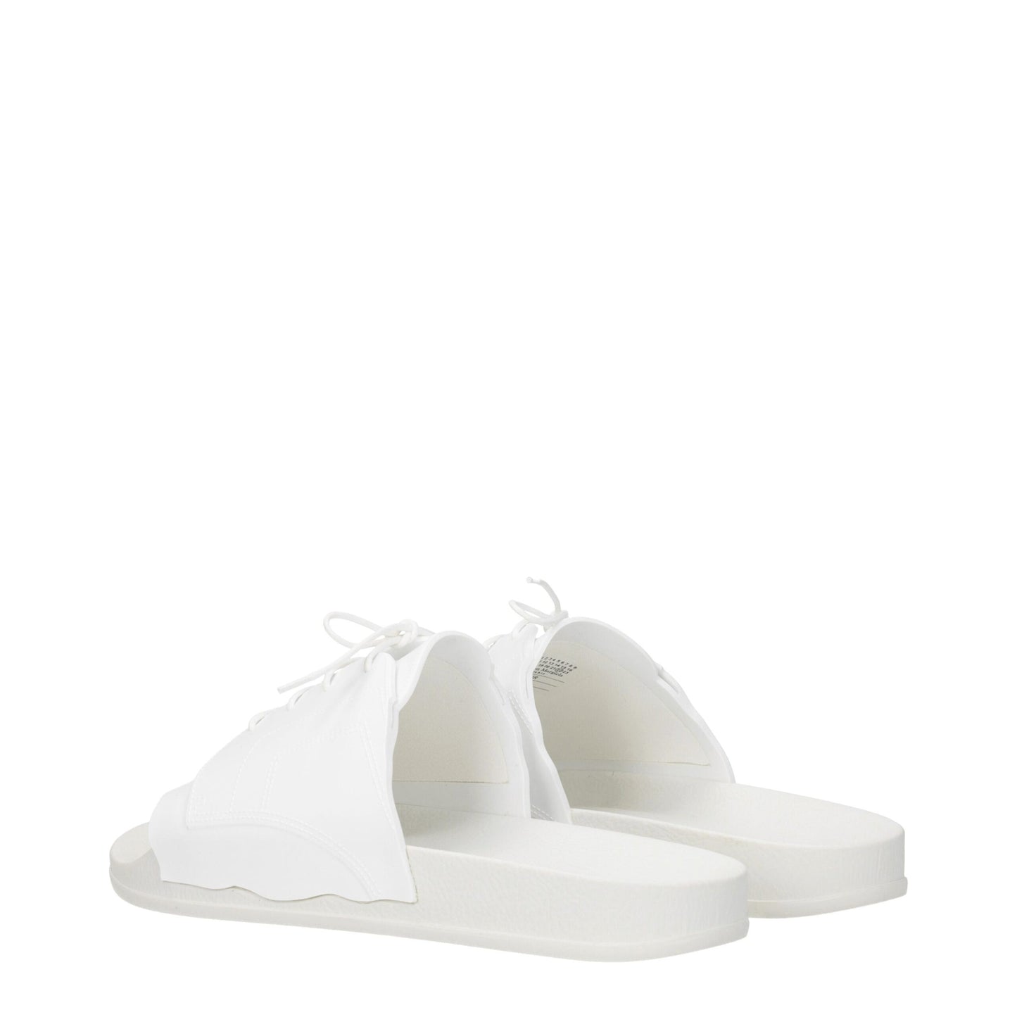 White Cotton Slippers Sandals