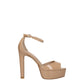 Beige Leather Platforms