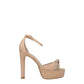 Beige Leather Platforms