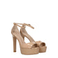 Beige Leather Platforms