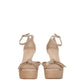 Beige Leather Platforms