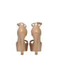 Beige Leather Platforms