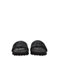 Black Leather Slippers Sandals