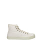 White Fabric High Tops