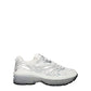 White Fabric Athletic Sneakers