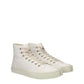 White Fabric High Tops