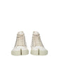 White Fabric High Tops
